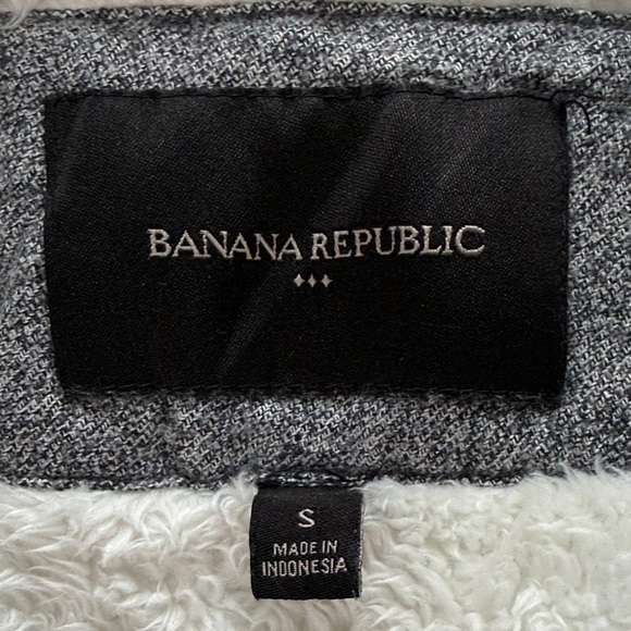 Banana Republic Gray Novelty Marled Sherpa Puffer Vest - Picture 9 of 11